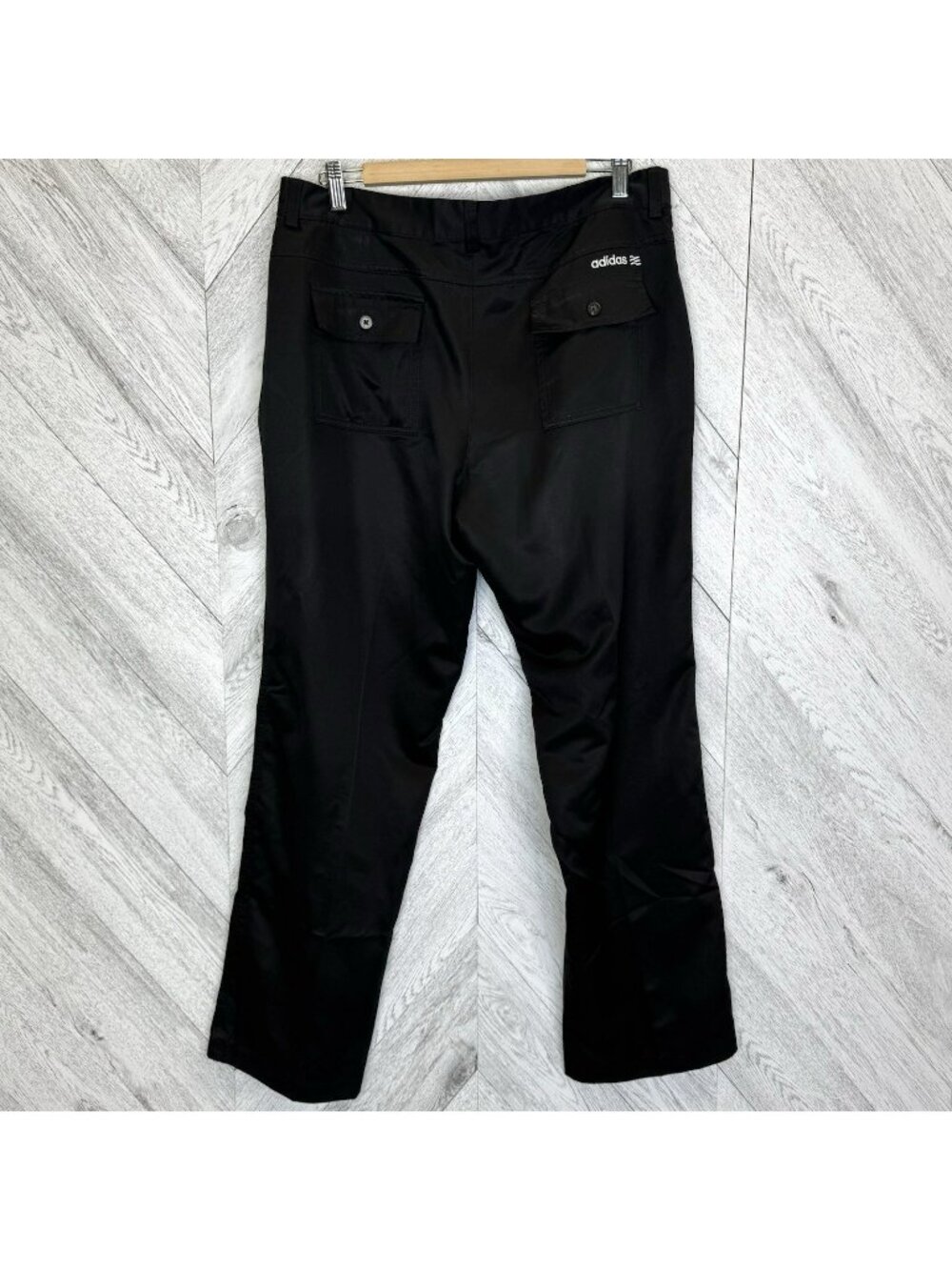Adidas Climalite Flat Front Pants Mens Size 34x32 Black Golf Lightweight